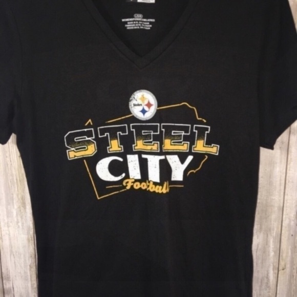 NFL Pittsburgh Steelers Steel City Black Tee - Picture 2 of 4